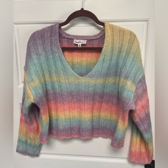 Cloud Chaser Sweaters - Cloud Chaser Colorful Striped Knit Sweater